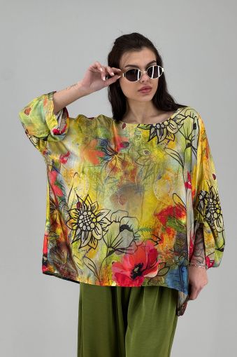 Дамска сатенена блуза