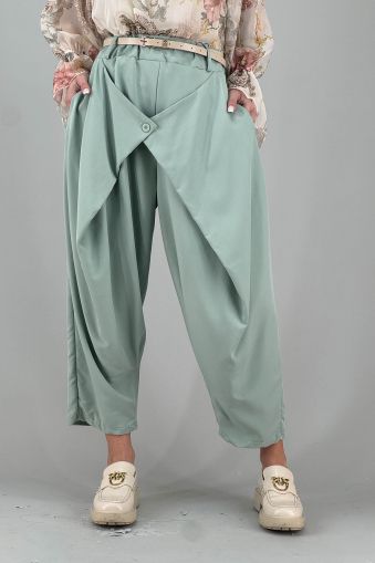 Дамски панталон в светло зелено