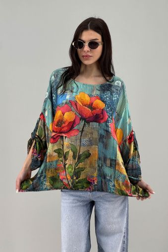 Дамска сатенена блуза