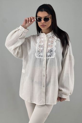 Дамска риза в екрю