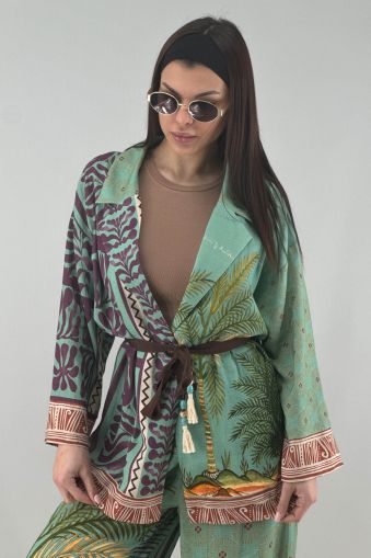 Дамска ленена жилетка 