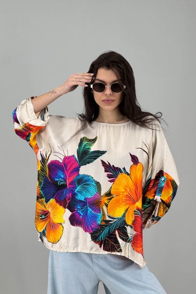 Дамска сатенена блуза