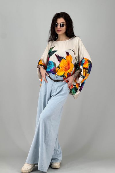 Дамска сатенена блуза