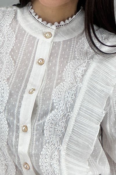 Дамсак риза в бяло