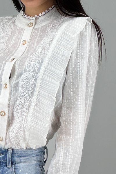 Дамсак риза в бяло