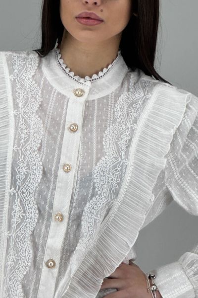 Дамсак риза в бяло