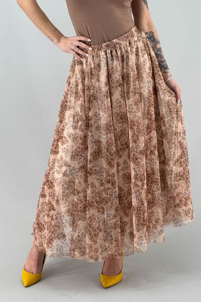 Дълга пола с тюлен ефект