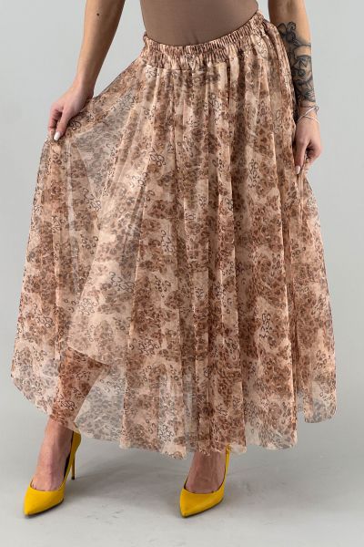 Дълга пола с тюлен ефект