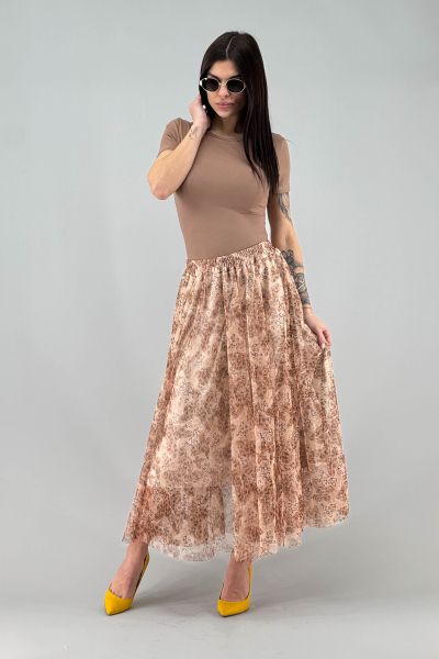 Дълга пола с тюлен ефект