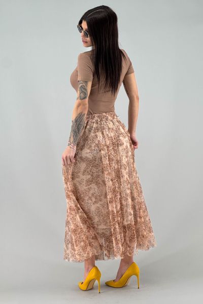 Дълга пола с тюлен ефект