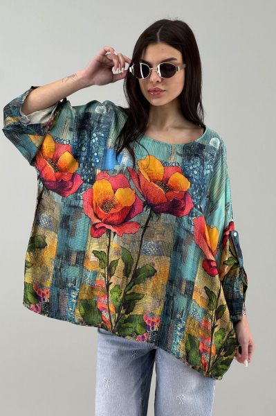 Дамска сатенена блуза