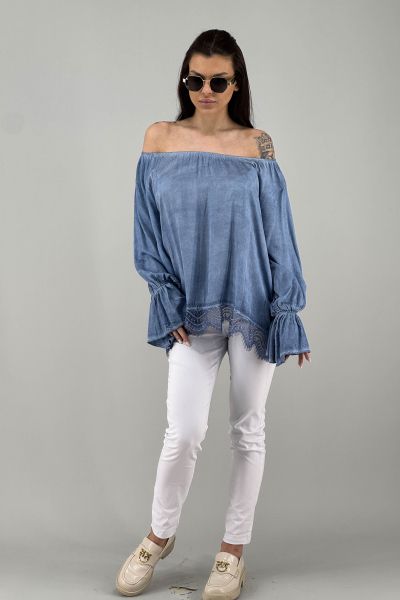 Дамска блуза в светло синьо