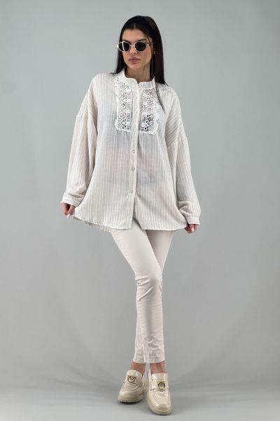 Дамска риза в екрю