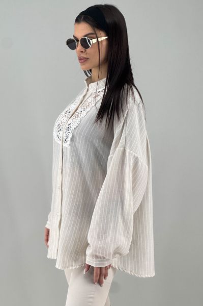 Дамска риза в екрю