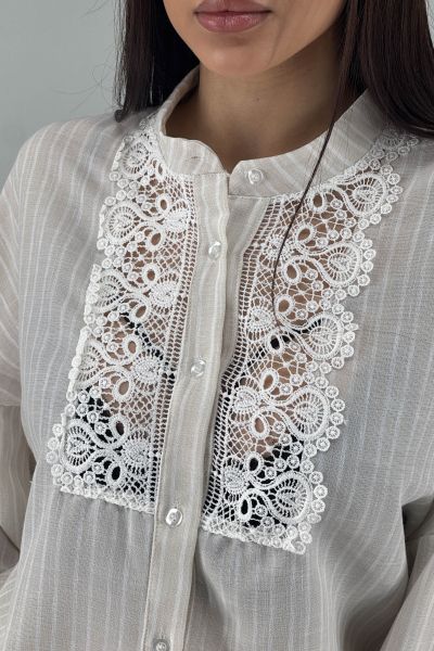 Дамска риза в екрю