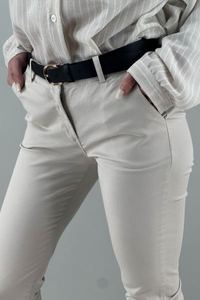 Дамски панталон в бежаво