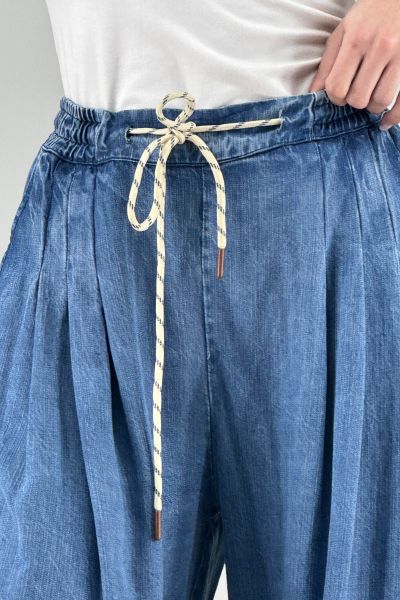 Дамски дънков панталон в синьо