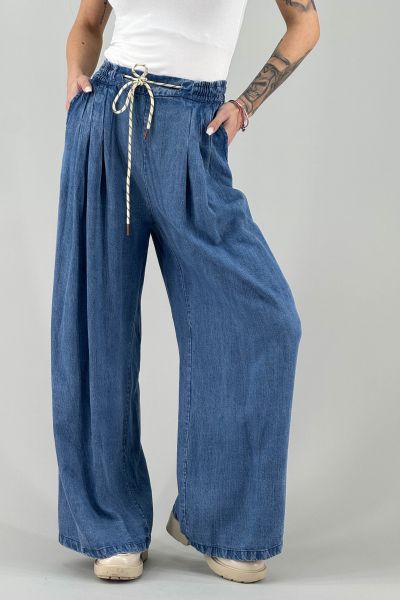 Дамски дънков панталон в синьо