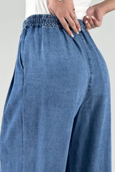 Дамски дънков панталон в синьо