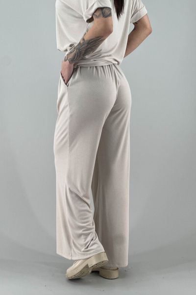 Дамски спортен панталон в екрю