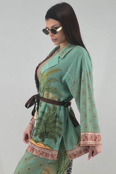 Дамска ленена жилетка 