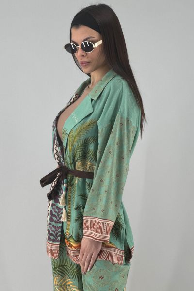 Дамска ленена жилетка 