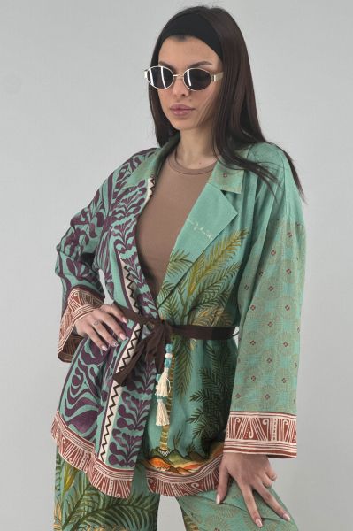 Дамска ленена жилетка 