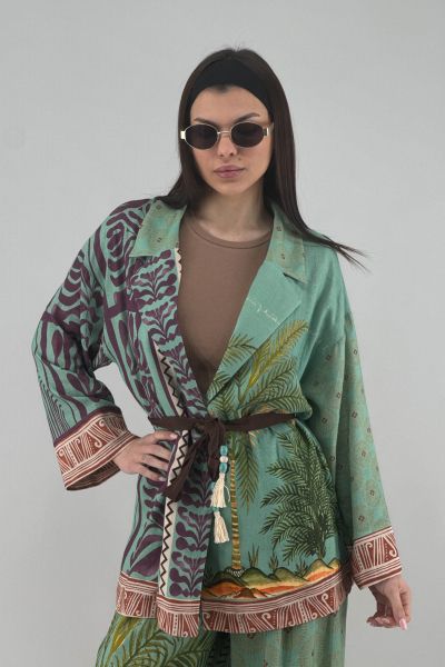 Дамска ленена жилетка 