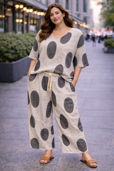 Дамска МАКСИ ленена блуза