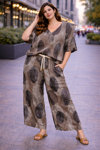 Дамски МАКСИ ленен панталон