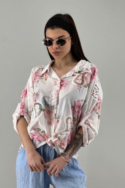 Дамска риза с бродерия