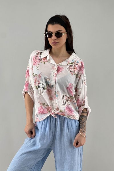 Дамска риза с бродерия