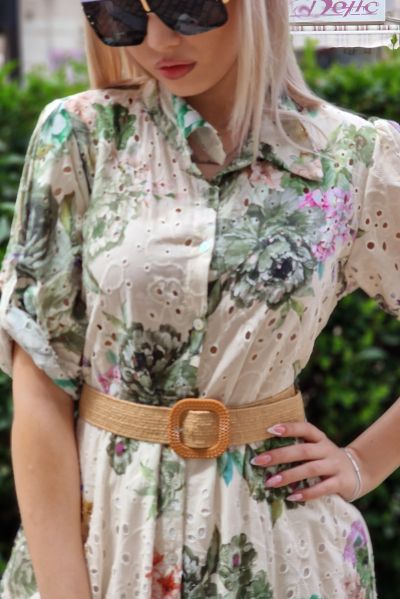 Рокля с бродерия от памук