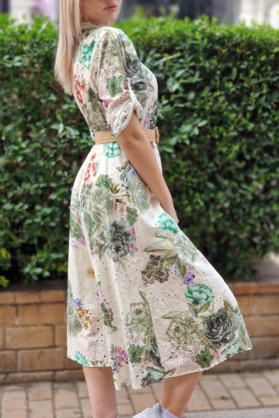 Рокля с бродерия от памук