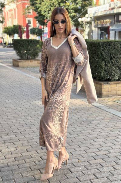 Дълга рокля тънко трико