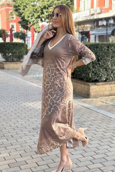 Дълга рокля тънко трико